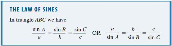 8.1 Non-right Triangles: Law of Sines and Cosines Find the area of a Triangle The Law of Sines Note: