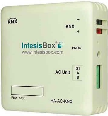 IntesisBx KNX - Haier A.C. (VRF line) 5 Technical Specificatins Enclsure ABS (UL 94 HB) de 2,5 mm / 1 thick Net dimensins (dxwxh): 70 x 70 x 28 mm / 2.8 x 2.8 x 1.