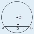i.e., OD AB and AD = DB O is the centre of the circle. 6.