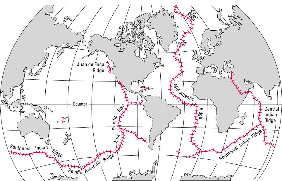 Divergent boundaries dividing or moving apart Two oceanic crusts