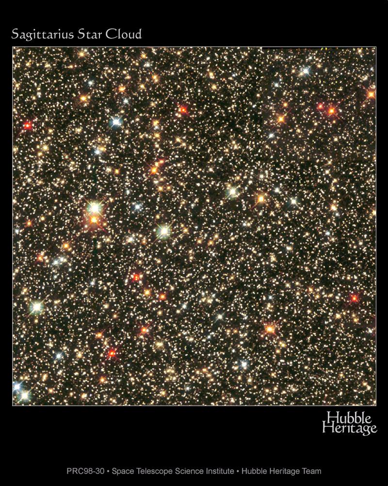 HST image of star field towards centre of