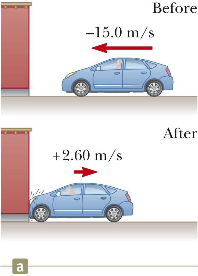 Impulse-Momentum: Crash Test Example Conceptualize The collision time is short.