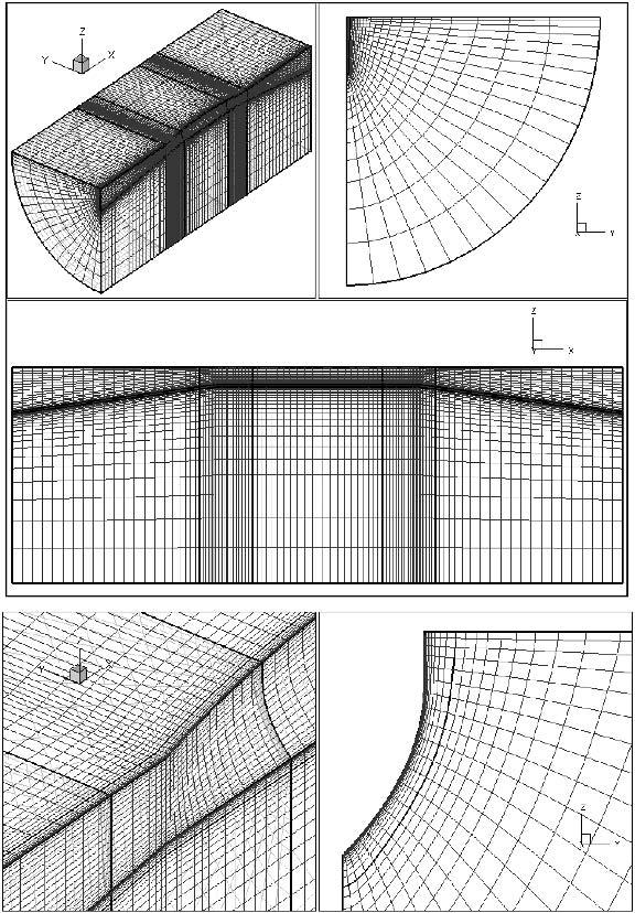 Fig. 6 Coarse computational grid moments. Motion coefficients are designated Y i with the same index notation.
