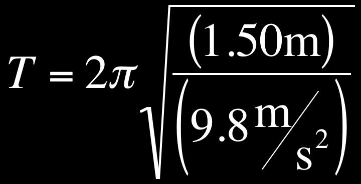 calculate the period of a pendulum: The