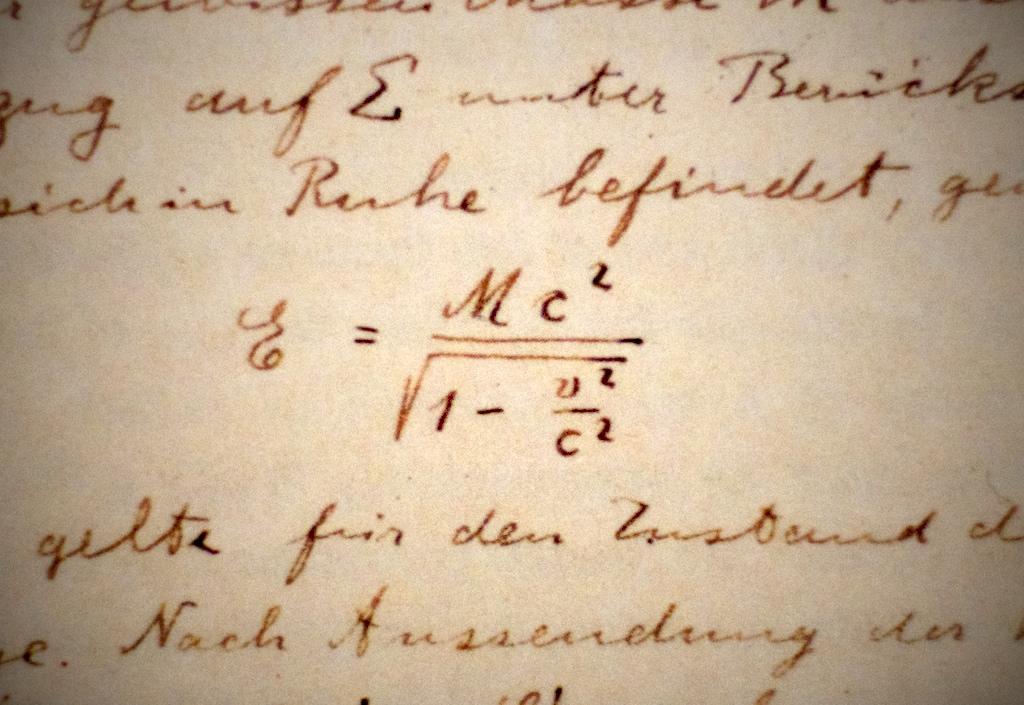 3 Algebraic Methods b The first appearance of the equation E Mc 2 in Einstein s handwritten notes.