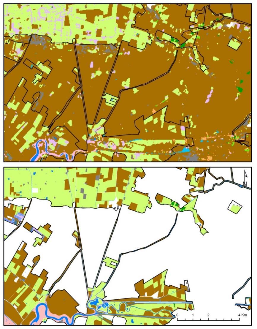map Poitevin marsh Landsat