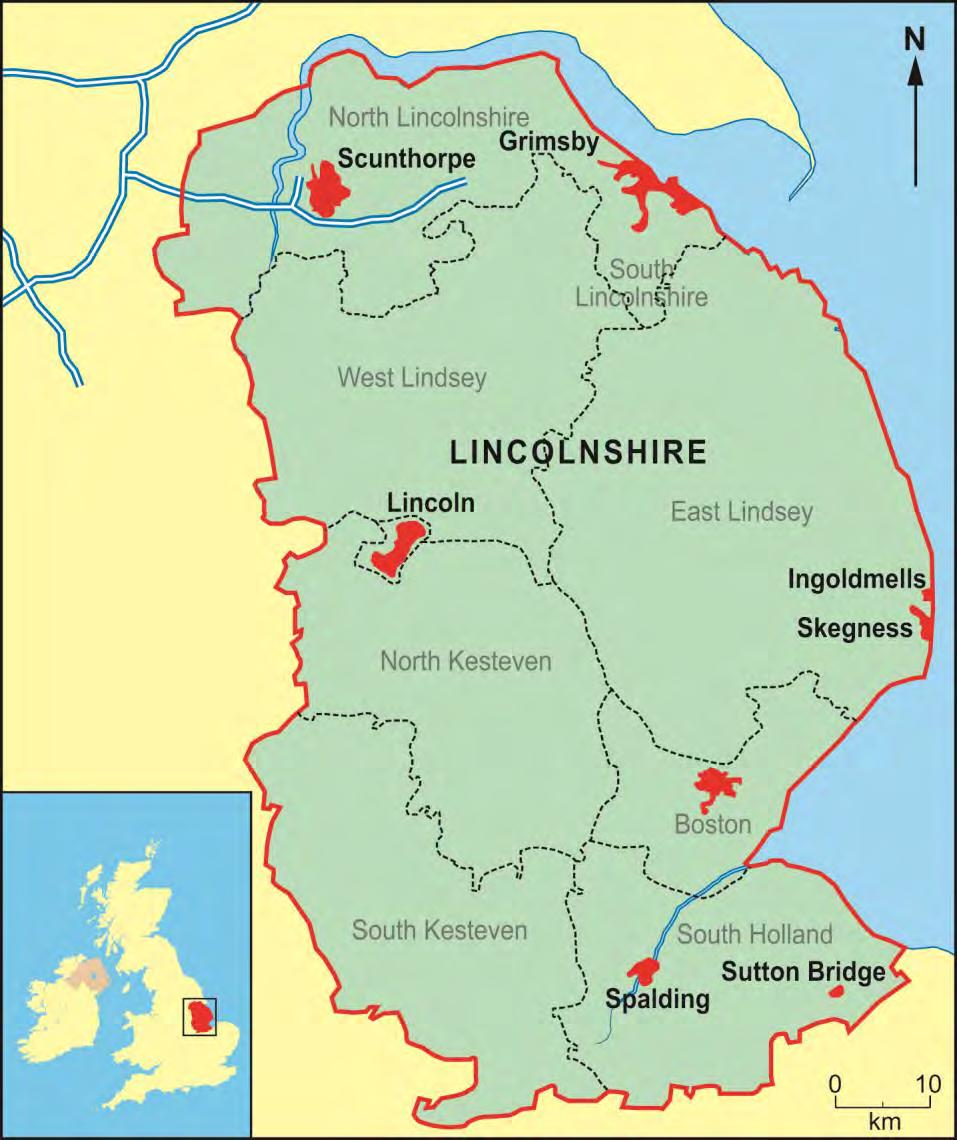 GCSE GEOGRAPHY B Sample Assessment Materials 109 Issues created by inequality in Lincolnshire Lincolnshire is a large rural county in the East of England.