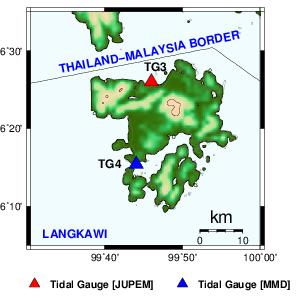 Same as Figure 4, but for Langkawi..5 Tsunami source region and source models In this study three heterogeneous slip models from Model 1 by Hirata et al.