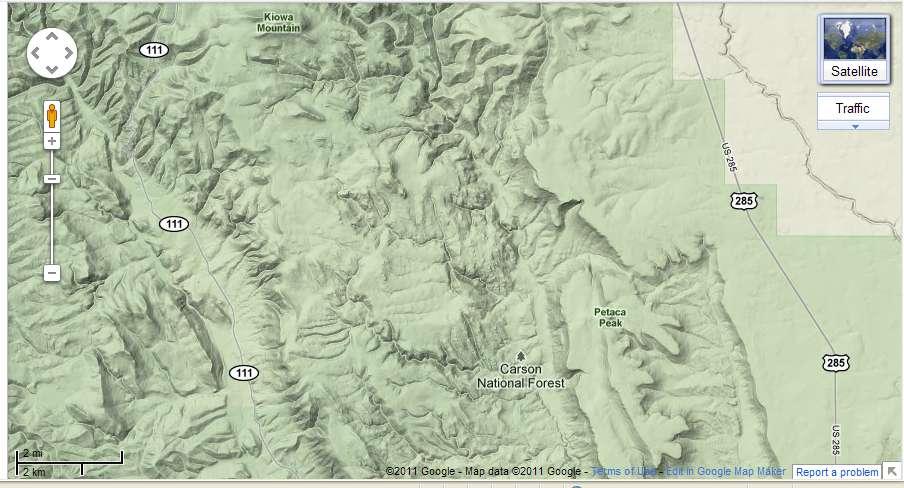 Location of the Petaca District Pegmatite Groups Kiawa Persimmon Peak Las Tablas