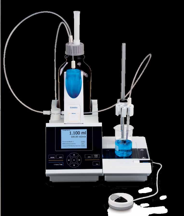 Simple and accurate dosing with the new TITRONIC 500 piston burette The TITRONIC 500 is the ideal piston burette for manual titrations, accurate dosing applications as well as the preparation of