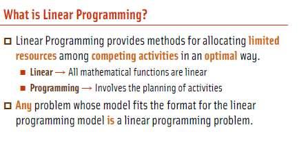 3.1 What Is a Linear Programming Problem?