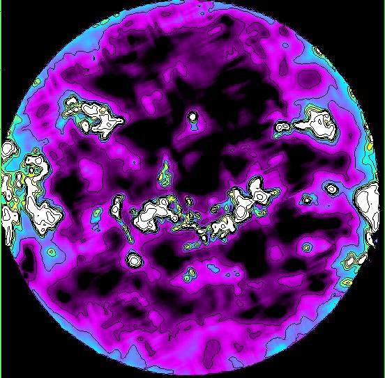 Animation of a 17 GHz Hale Boundary Animation of Nobeyama 17 GHz disk maps superposed