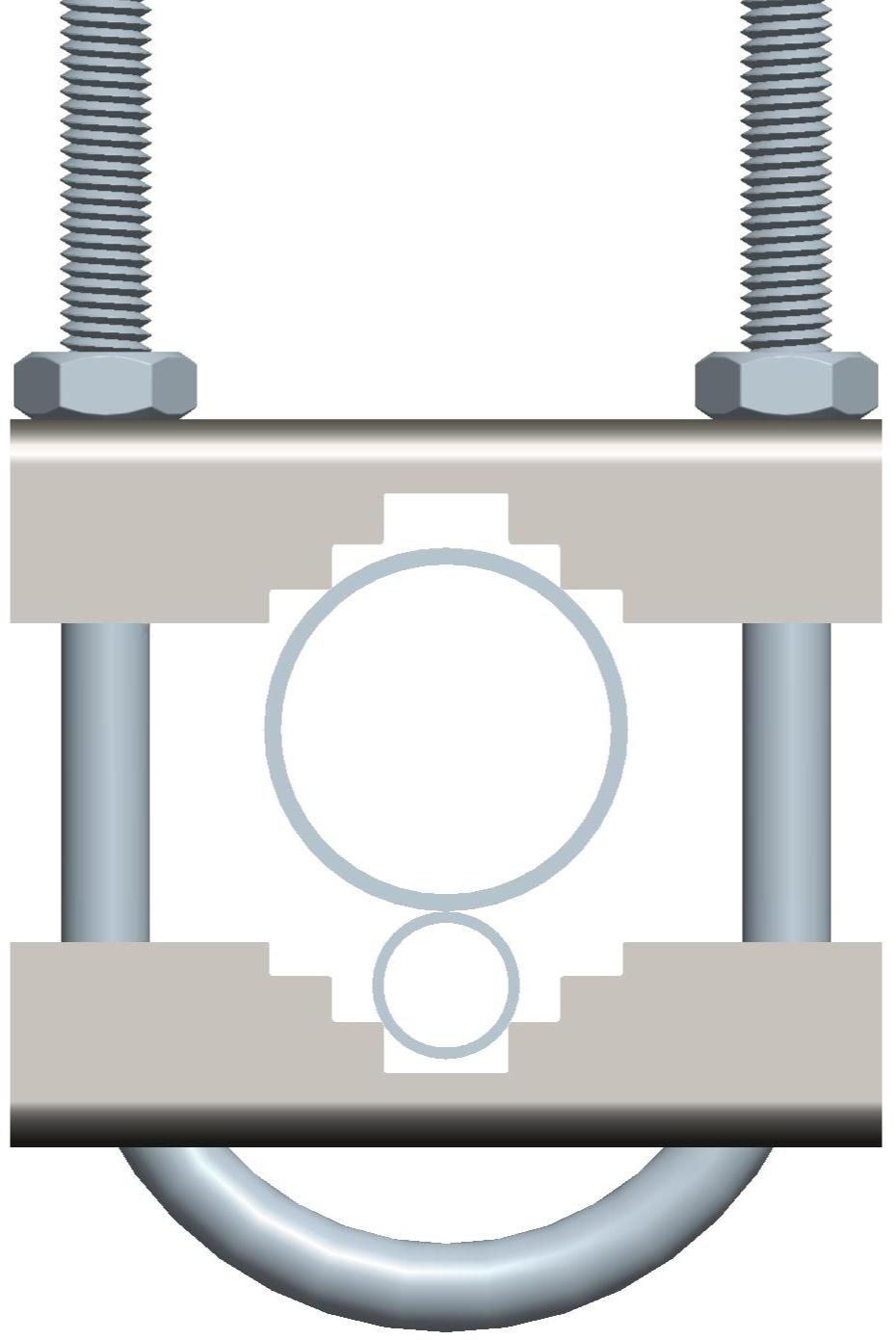 4. Mount outdoor sensor Fasten the mounting pole to your mounting pole or bracket (purchased separately) with the U-bolt, mounting pole brackets and nuts, as shown in Figure 6.