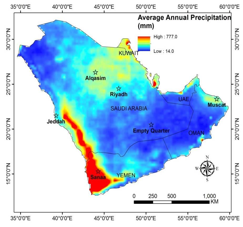 Arabian Peninsula: Climate (1) Temperatures in AP are high in summer and in some places can reach more than 50 C (122 F).