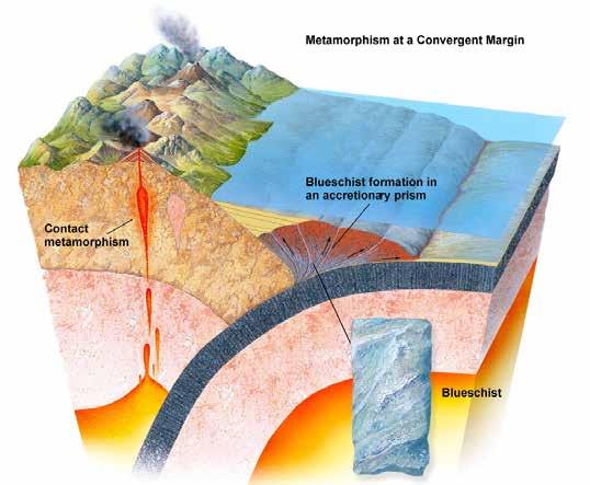 Subduction Metamorphism Subduction creates the unique blueschist facies.