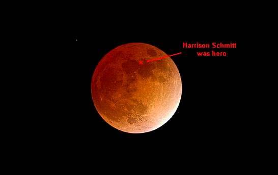 From Earth, we see a lunar eclipse Jack Schmitt