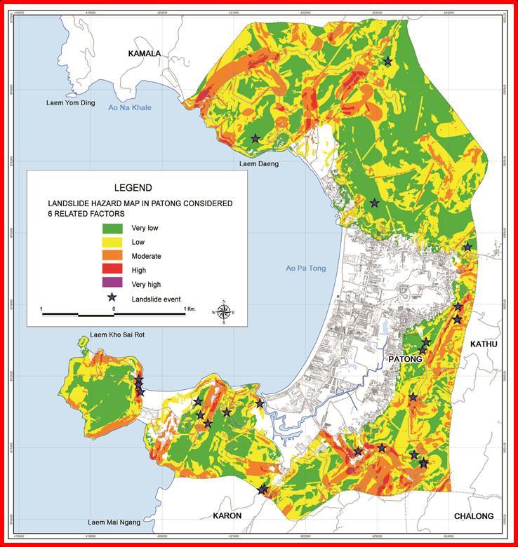 LANDSLIDE SUSCEPTIBILITY MAP The results of the analysis are shown in Figure.