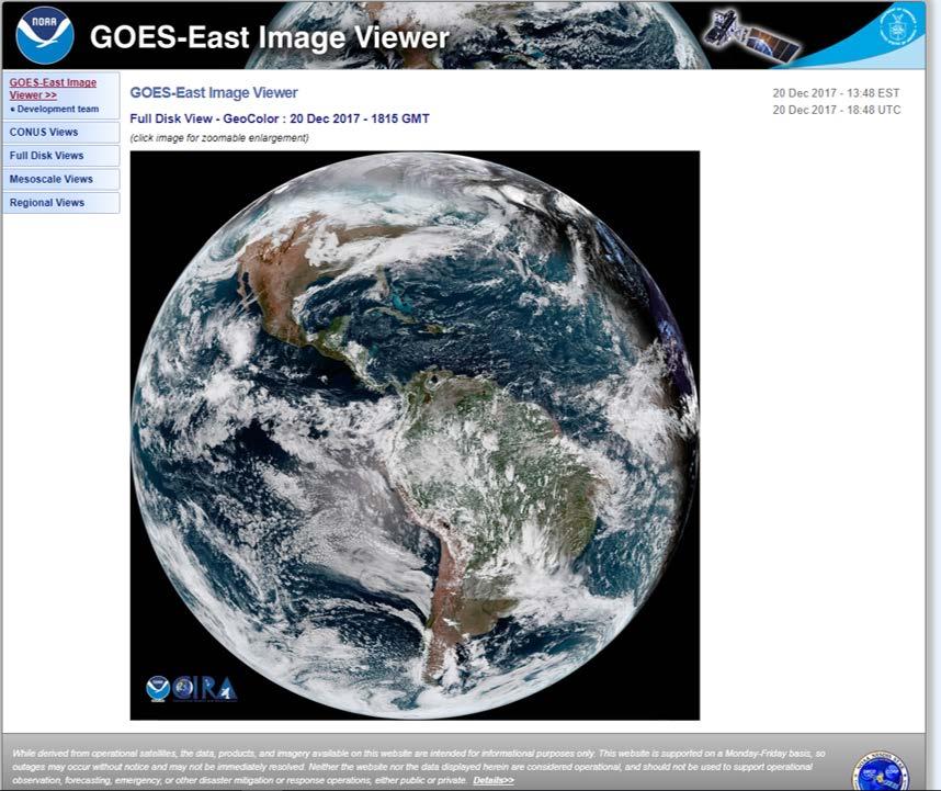 New website for GOES-16 imagery: