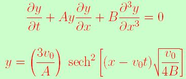 dispersive term is much more important than the dissipative term: K-K dv equation: When