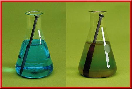 D. Single replacement reactions If an iron nail is placed into an aqueous solution of