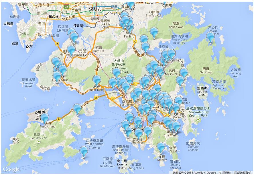 Figure 1 Map showing the location of Co-WIN AWS in Hong Kong.