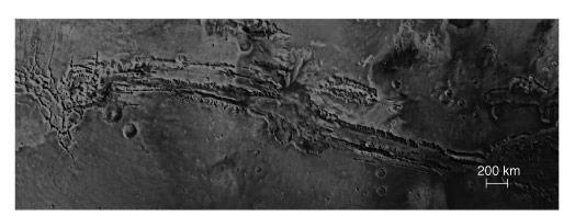 known as Valles Marineris thought to originate from tectonics