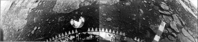 Photos from hot surface made by Soviet Venera 13 probe (1982) and