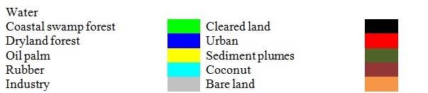 Similarly, the urban area in ISODATA is larger than that of ML, mainly because it comprises quite a large number of pixels from the cleared land and industry classes (Table ).