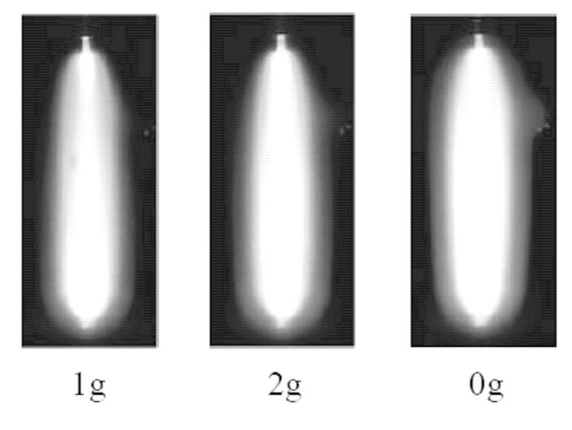 Metal halide lamps 1249 Figure 12 shows pictures of the lamp during various phases of the parabolic flight.