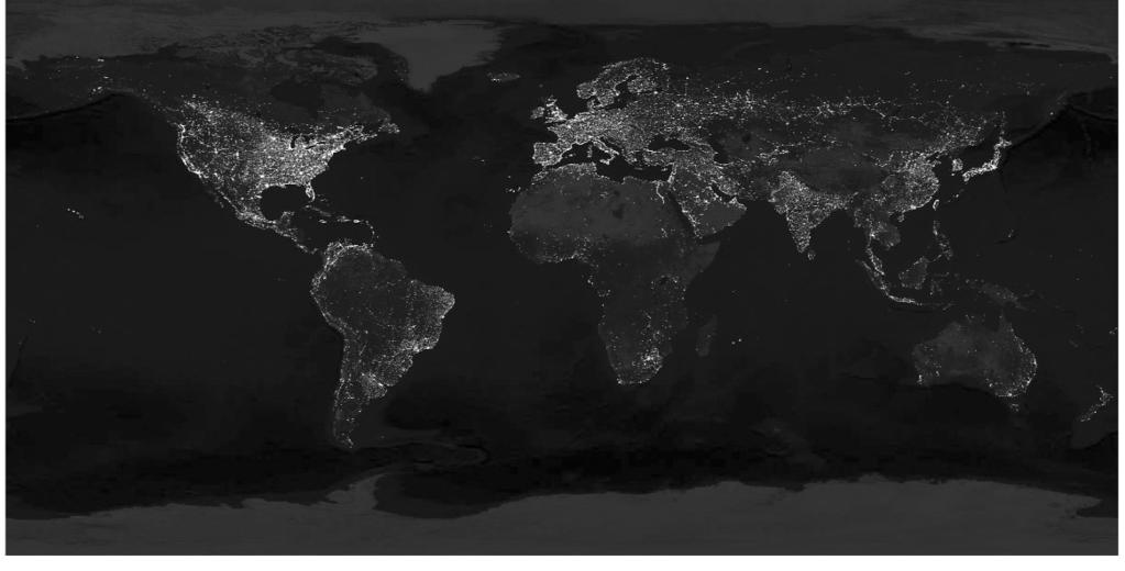 1240 W. W. STOFFELS et al. Fig. 1 A composite satellite view of the earth by night. The visible light is virtually all produced by discharge lamps. (Picture courtesy of: C. Mayhew and R.