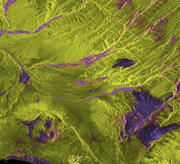 Landscape changes at regional scale Cahuachi Changes along river plains and over agricultural fields InSAR coherence
