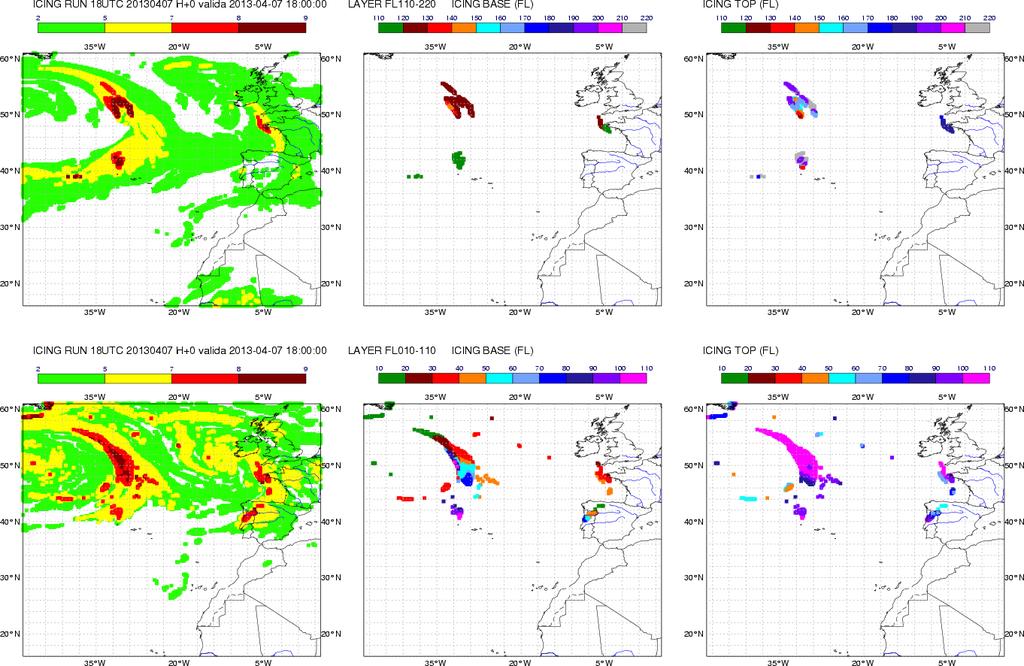 3.1.3 Post-processed products An in-flight icing conditions product [1] has been developed based on ECMWF's forecasts and an example is shown in figure 9.