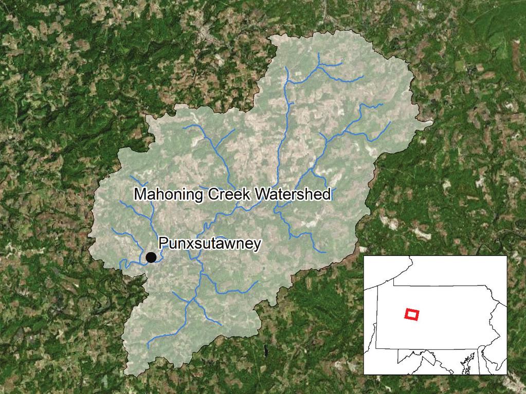 Background The Punxsutawney Watershed (400 km 2 ) is part of the Allegheny River Basin located in western Pennsylvania, USA.