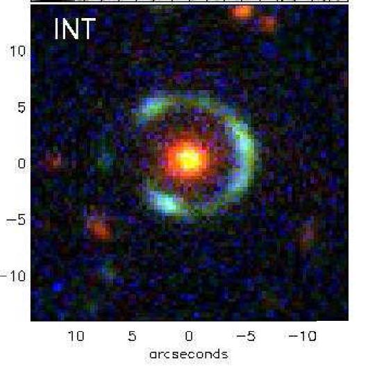 Gravitationally Lensed LBGs New search technique in SDSS: look for multiple faint blue companions around luminous red galaxies.