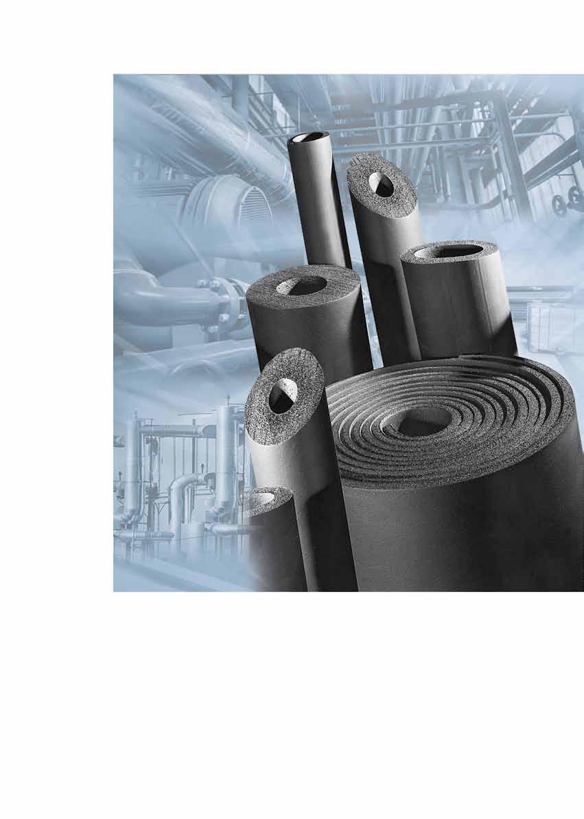 CFC, HCFC free, GWP zero thermal insulation in the form of tubes, sheets, coils and self-adhesive tape, a Flexible Elastomeric Foam product complying with the European standard EN.
