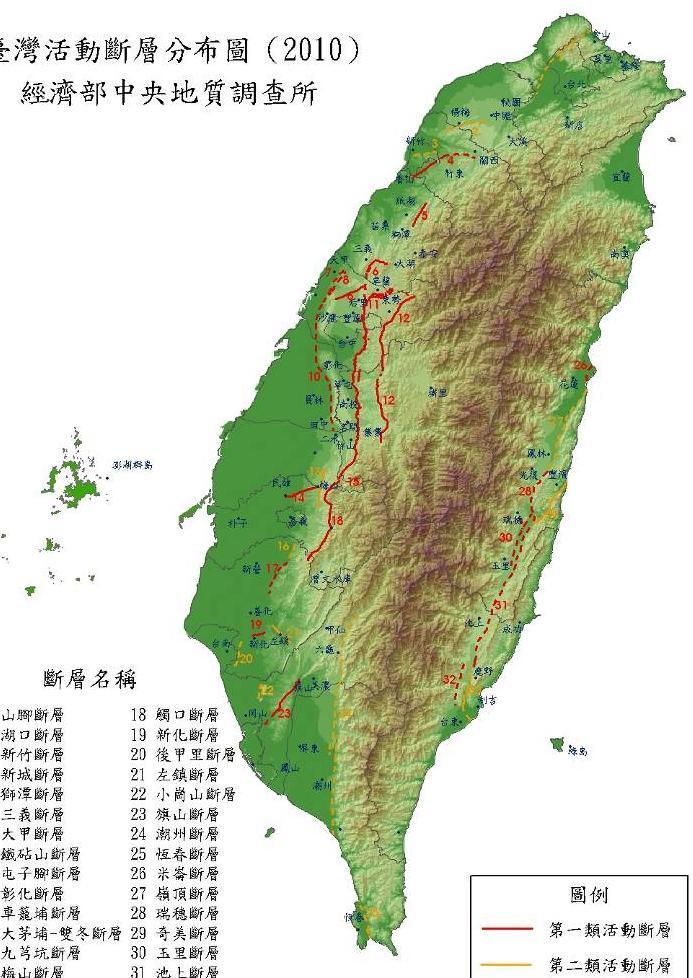 Faults activated in 20 th century 2-4 No. Fault Name Occurred Time ML 9 6 1 Meishan F.