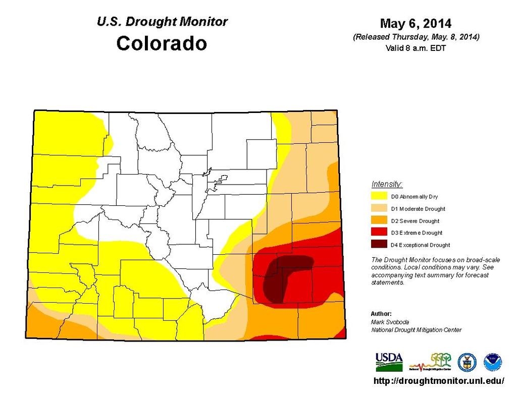 COLORADO DROUGHT UPDATE BREAKING NEWS For the first time since May 2012, Colorado has been cleared of extreme and exceptional drought, thanks to a wet summer.