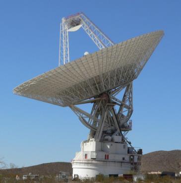 FIGURE 19.3 Radar Telescope. This dish-shaped antenna, part of the NASA Deep Space Network in California s Mojave Desert, is 70 meters wide.