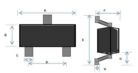 1 REF 0.022 REF 0.004 REF Suggested PAD Layout DIM. A B C D Unit(mm) Unit(inch) Typ. Typ. 0.95 0.037 2.