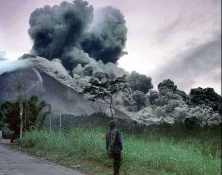 The Eruption of Merapi Volcano in 1994 hundreds hectares of forest