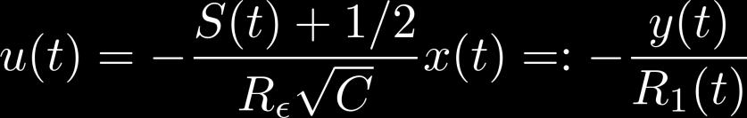 solves the Riccati equation Optimal