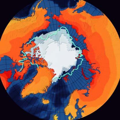 models showing near-complete disappearance of summer sea ice. The projected reductions in sea ice will increase regional and global warming by reducing the reflectivity of the ocean surface.