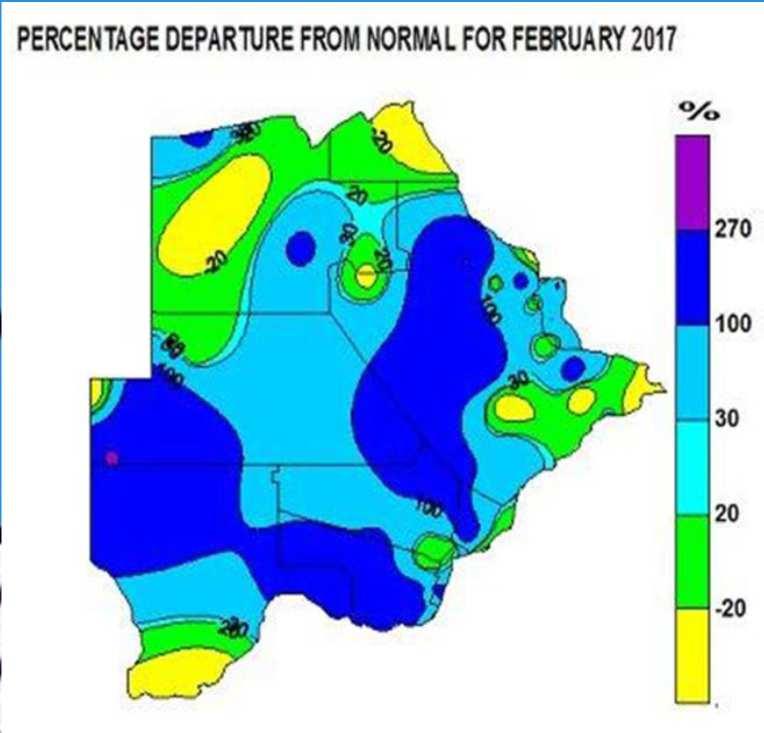 2017 Generally normal to much above normal rainfall