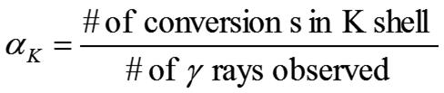 Internal conversion Internal conversion coefficient
