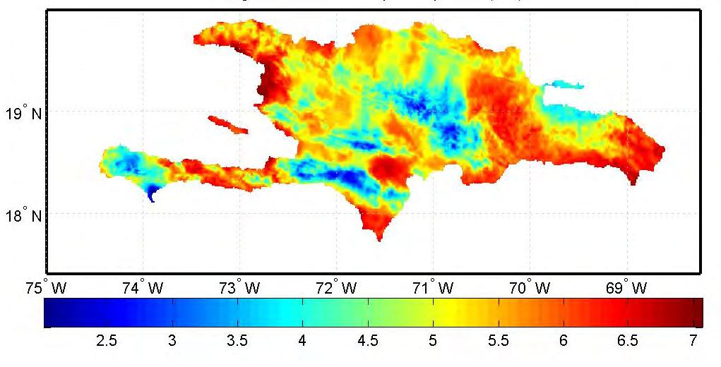 Estimated reference evapotranspiration (ET o ) for Haiti and the