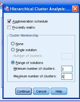 Select Save to save cluster memberships: None (default) doesn t save the solution.