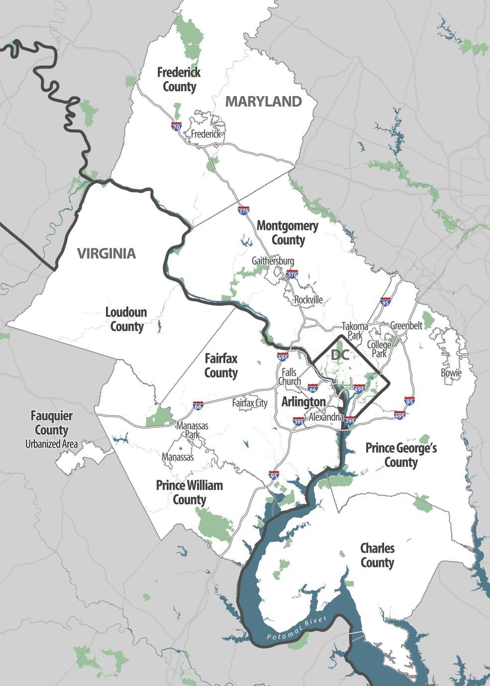 About the TPB and its Planning Area Federally designated Metropolitan Planning Organization (MPO) for the Washington region 3,000 square miles in area Home