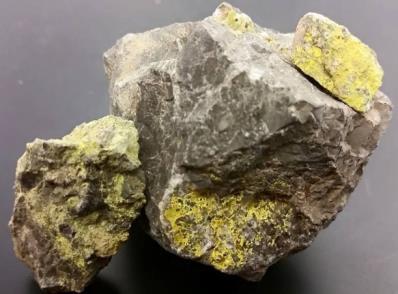 Field Observations U Mineralized Sample Carnotite U,V (uraninite?