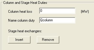 Figure 1.13: Column heat loss and stage coolers/heaters. specify a value for it.