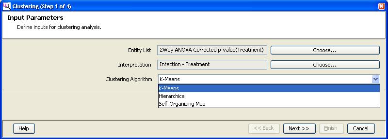 Analysis with Mass Profiler Professional - analysis b Click the Choose button to select the Interpretation. By default, the active interpretation of the experiment is selected and shown in the dialog.